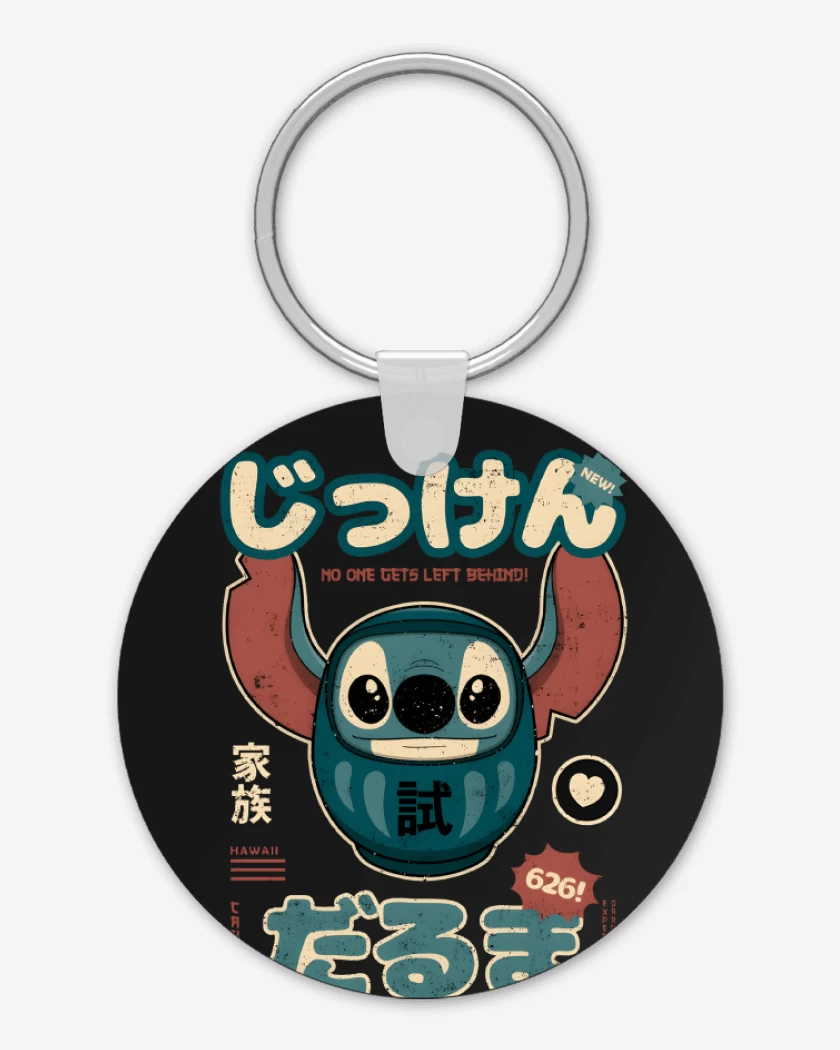 Llavero Negro de Stich Daruma