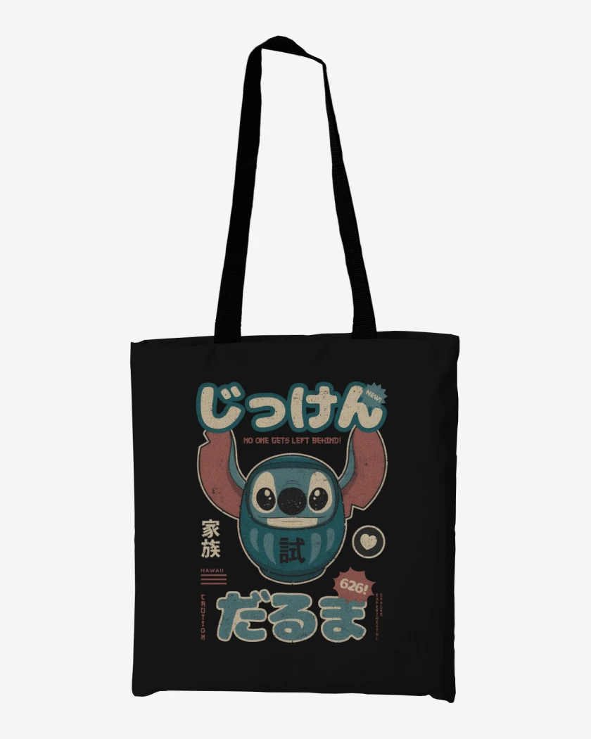Totebag Negro de Stich Daruma