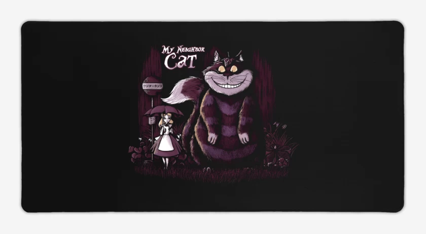 Mouse pad Gamer Negro de Mi Vecino EL GATO