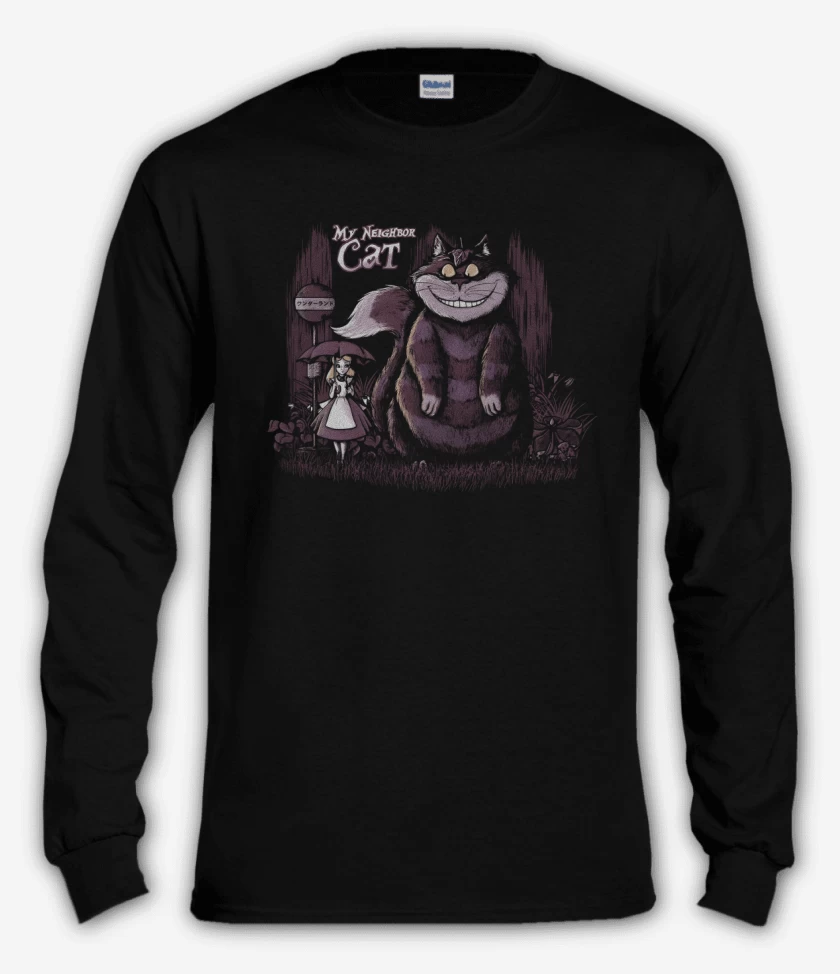 Polera manga larga Negro de Mi Vecino EL GATO