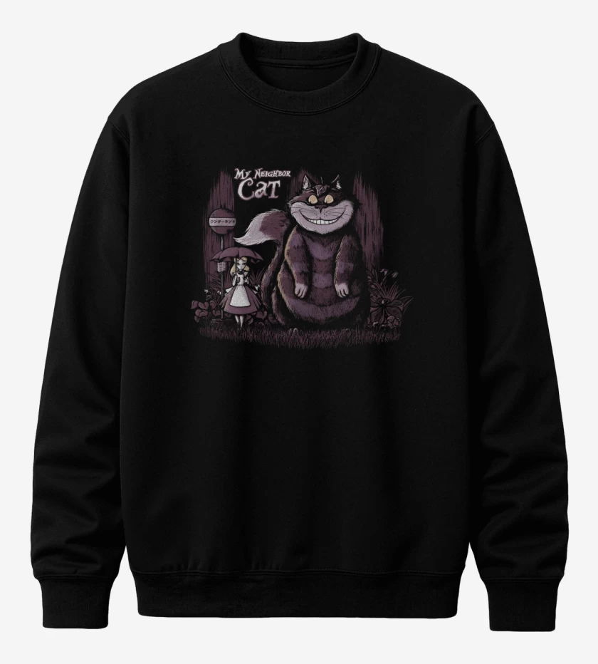 Poleron polo Negro de Mi Vecino EL GATO