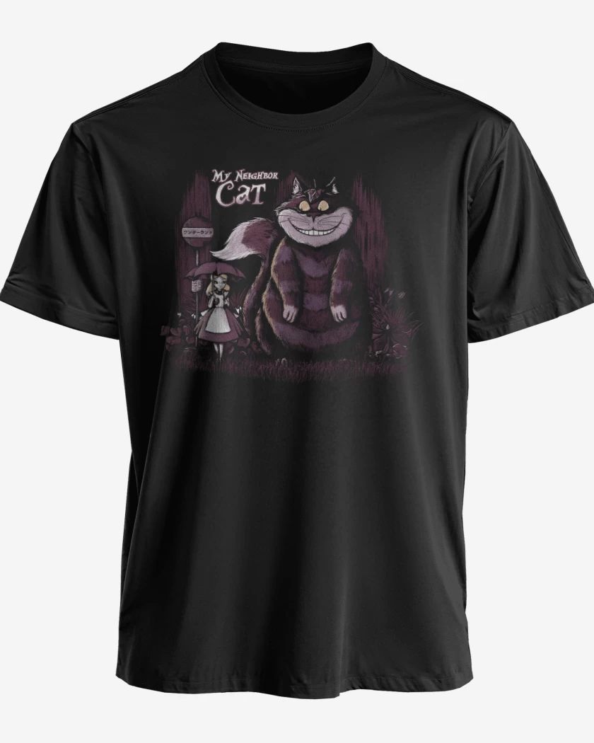Polera premium Negro de Mi Vecino EL GATO