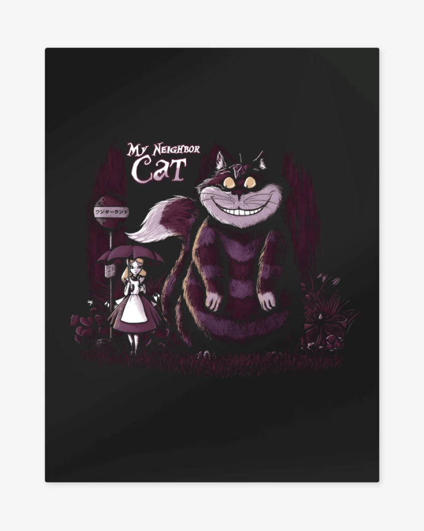Print metalico Negro de Mi Vecino EL GATO