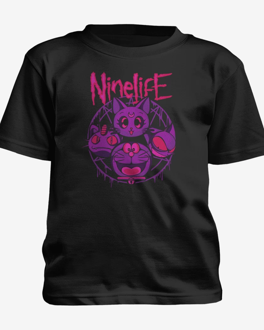 Polera de niño Negro de Nueve Vidas