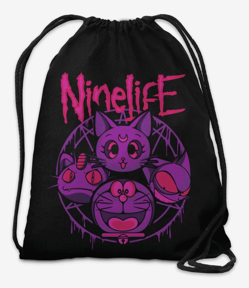 Mochila Negro de Nueve Vidas