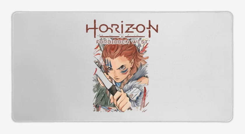 Mouse pad Gamer Blanco de Horizon Forbidden West