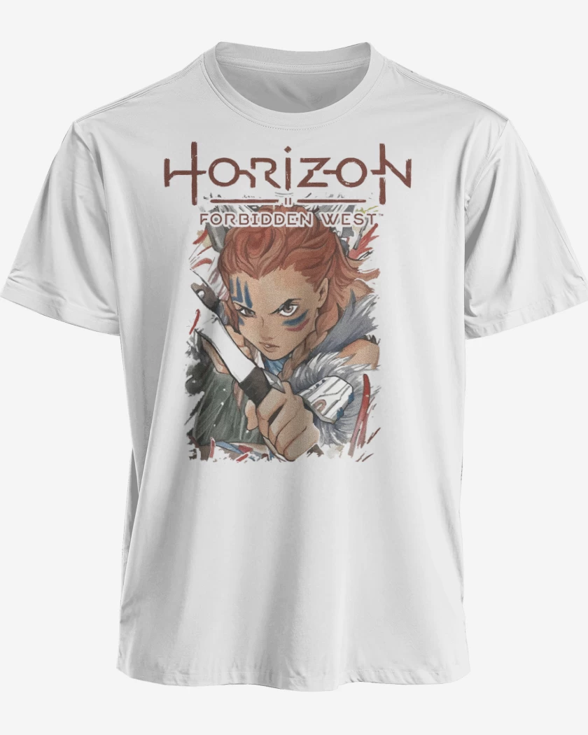 Polera premium Blanco de Horizon Forbidden West