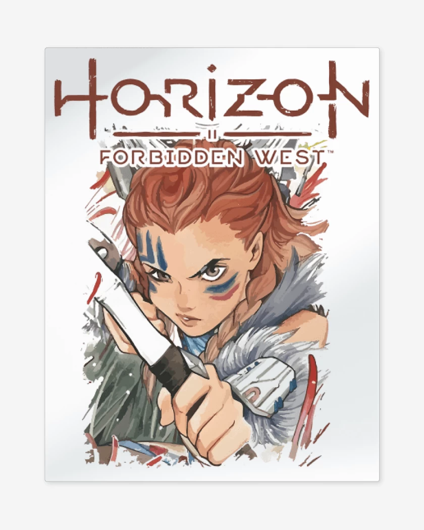 Print metalico Blanco de Horizon Forbidden West