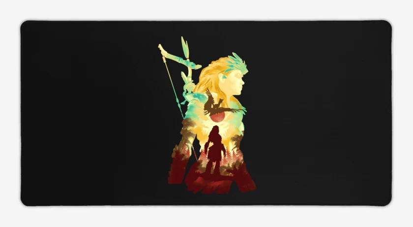 Mouse pad Gamer Negro de Nuevas Aventuras Nuevos Horizontes