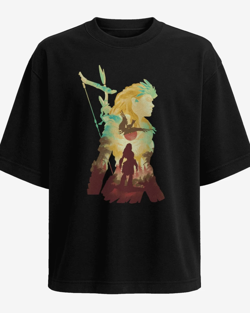 Polera Oversize Negro de Nuevas Aventuras Nuevos Horizontes