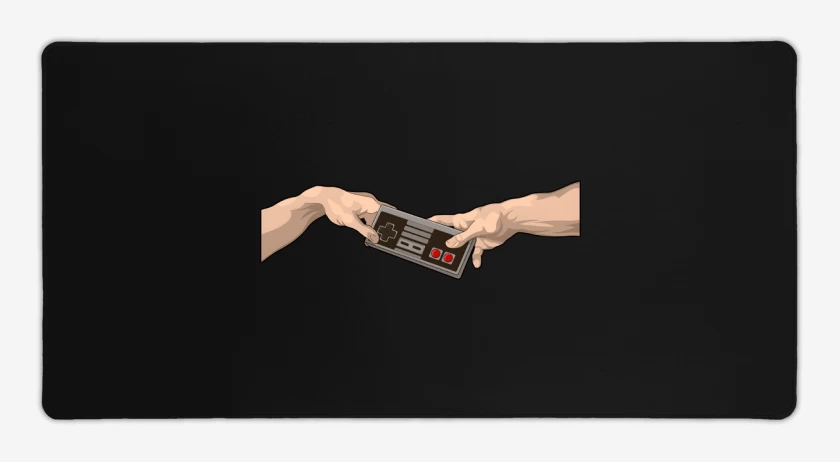 Mouse pad Gamer Negro de Modo Dios