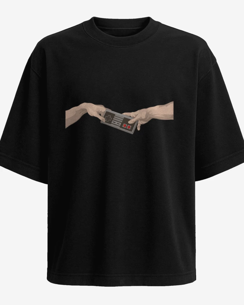 Polera Oversize Negro de Modo Dios