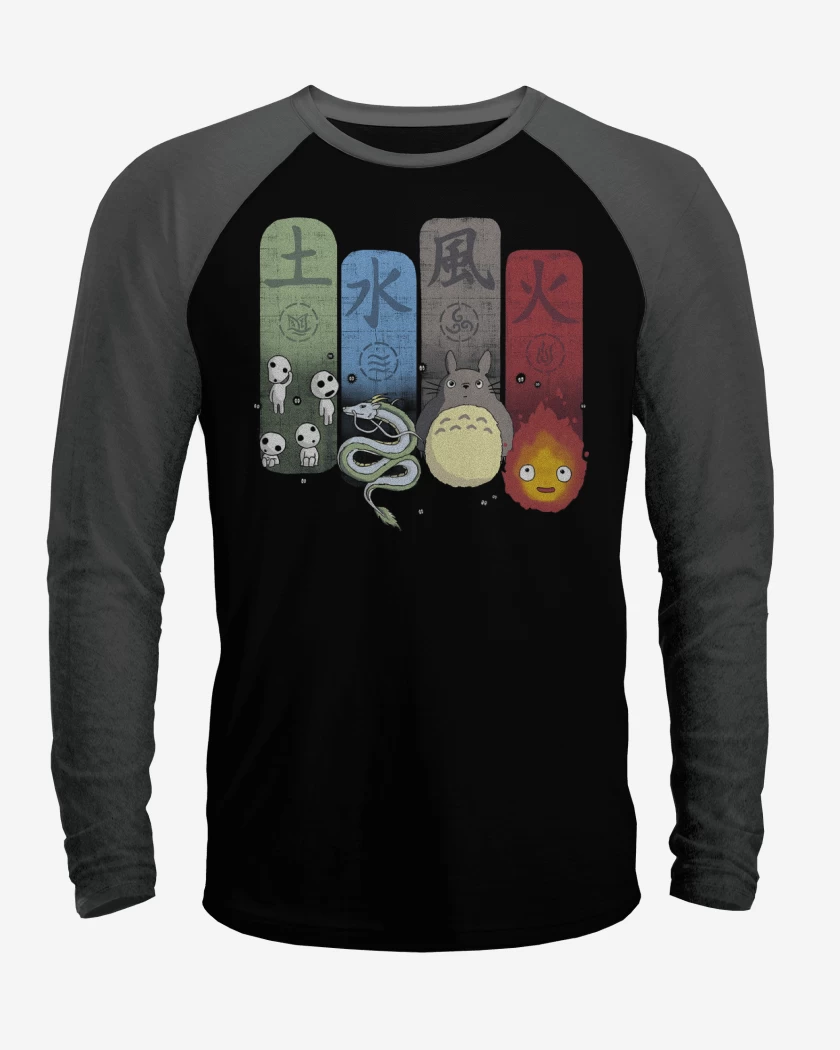 Polera Raglan Ghibli Elements