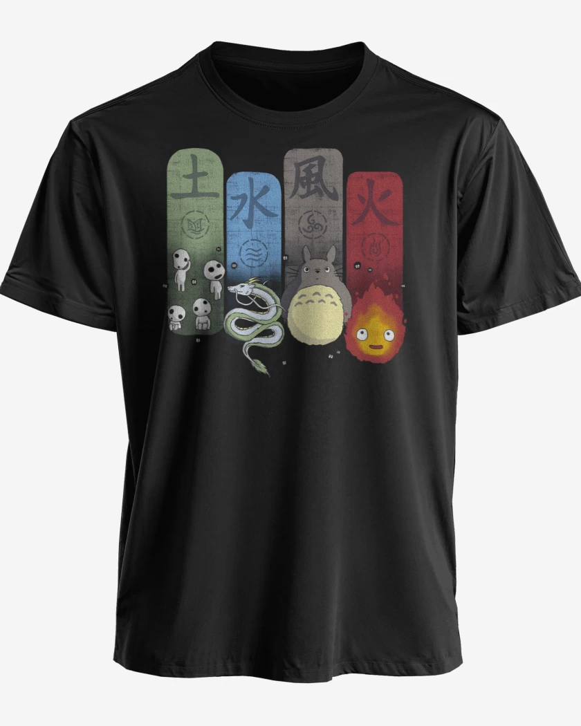 Polera premium Negro de Ghibli Elements