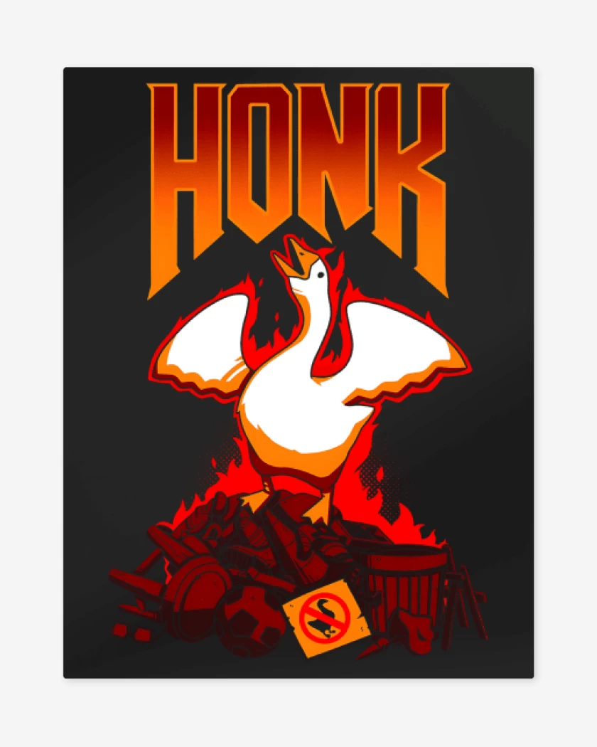 Print metalico Negro de Honk