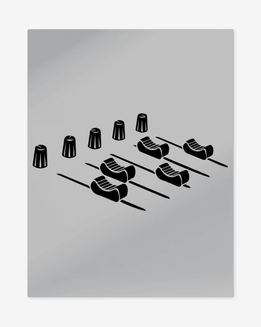 Print metalico Gris Melange de M for Music