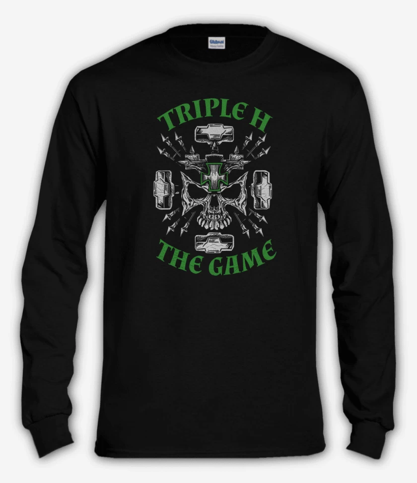 Polera manga larga Negro de Triple H