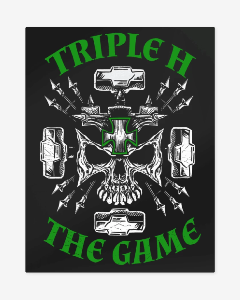 Print metalico Negro de Triple H