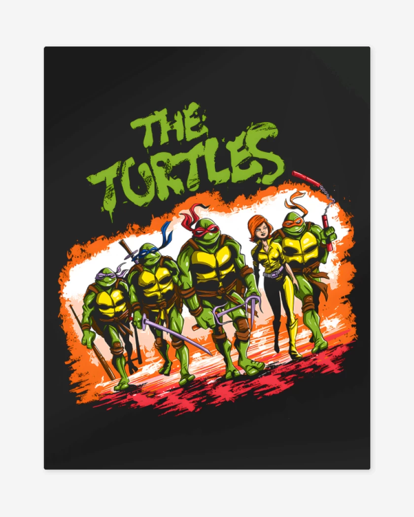 Print metalico Negro de The Turtles Warriors