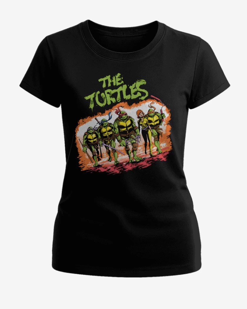 Polera de Mujer Negro de The Turtles Warriors