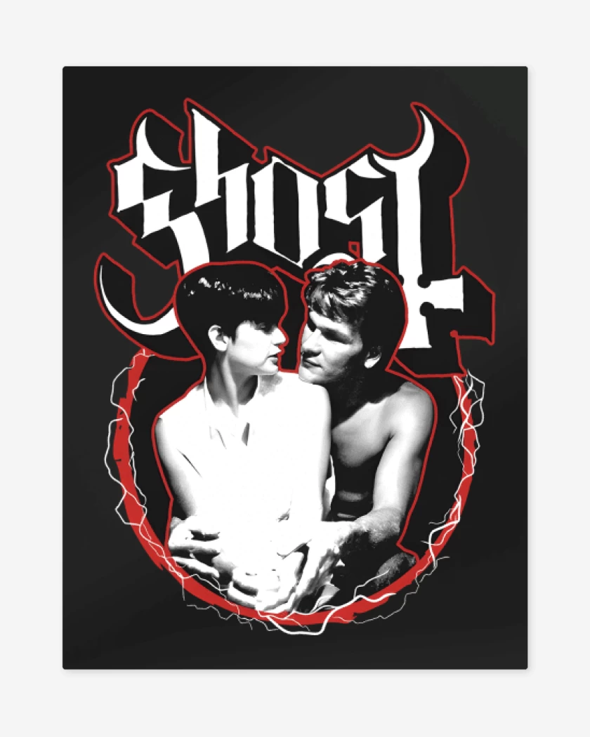 Print metalico Negro de Ghost Clásico