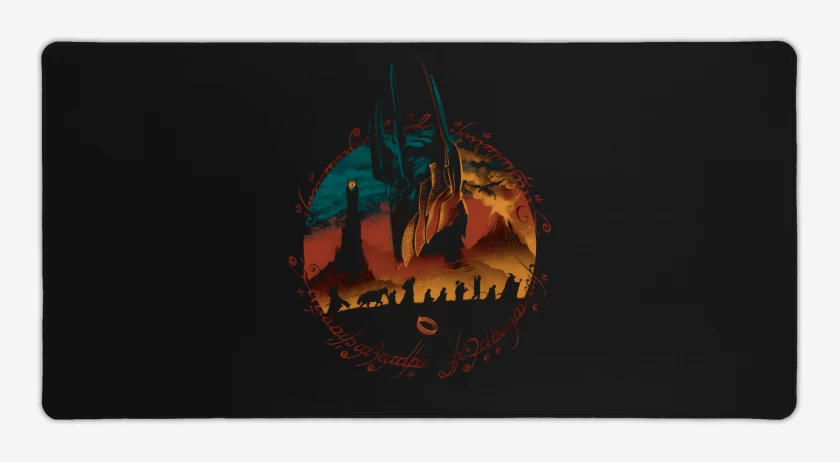 Mouse pad Gamer Negro de Montaña de Sauron
