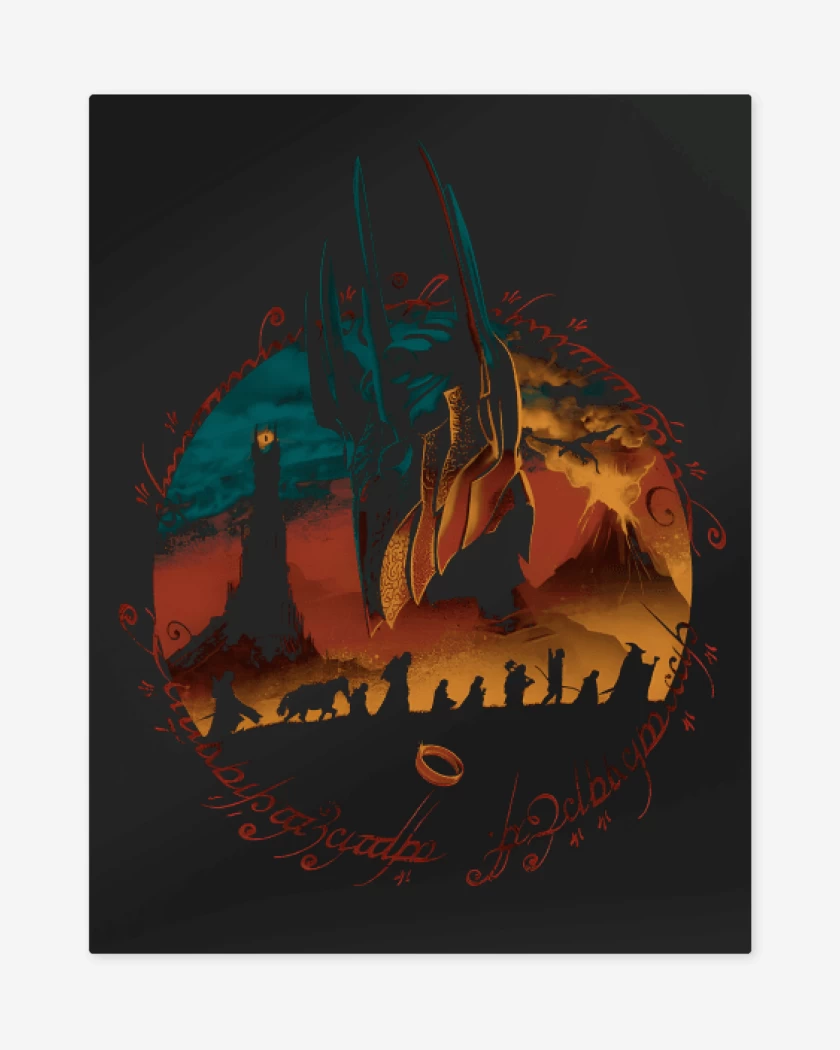 Print metalico Negro de Montaña de Sauron