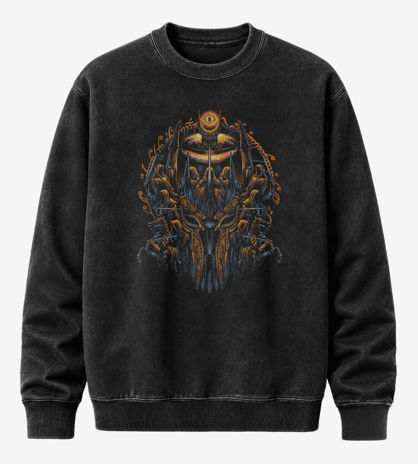 Poleron Polo Acid Wash Negro de The Fallen Kings