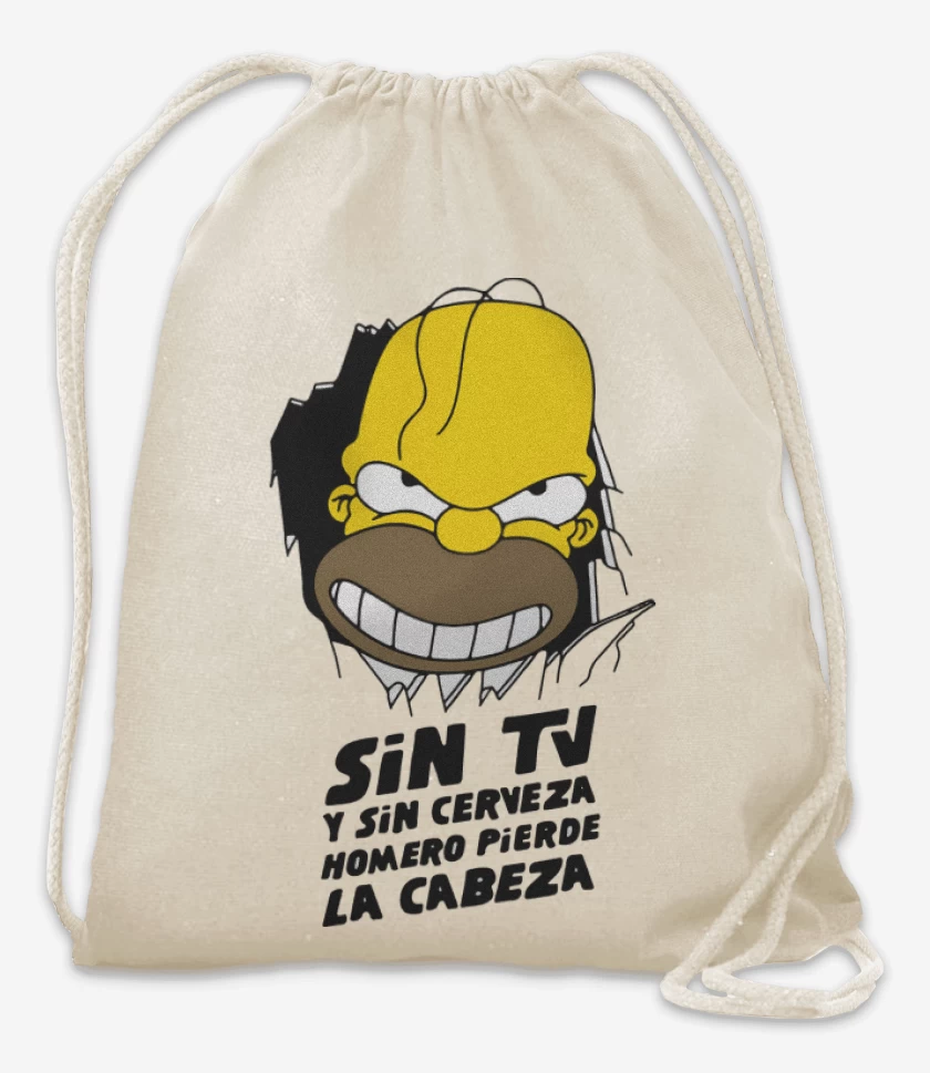 Mochila Blanco de Homero Pierde la Cabeza