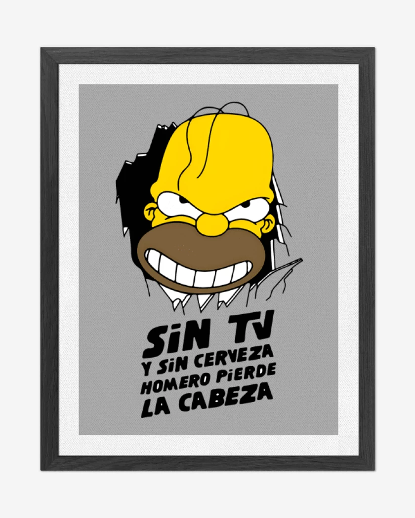 Cuadro decorativo Homero Pierde la Cabeza