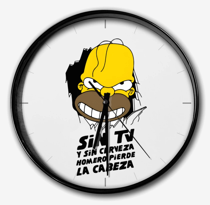 Reloj Blanco de Homero Pierde la Cabeza