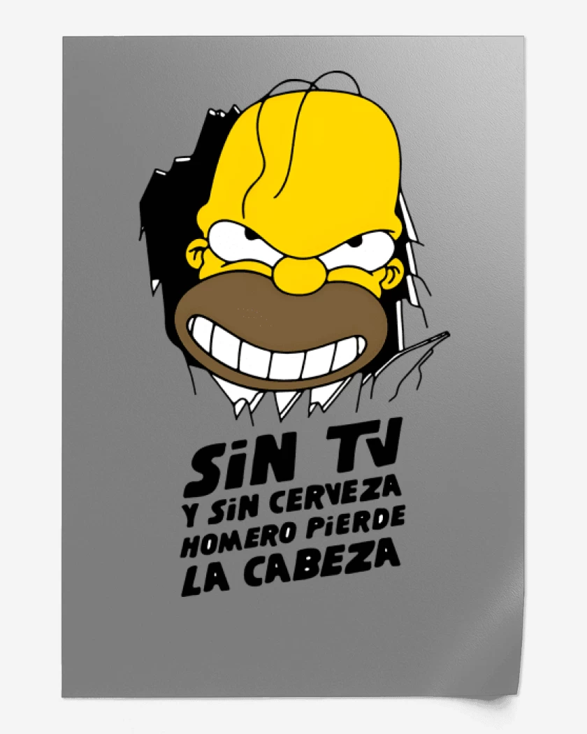 Print Homero Pierde la Cabeza