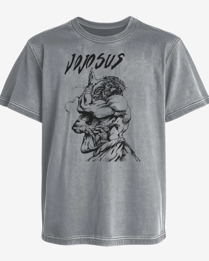 Polera desgastada Gris Melange de Jojosus