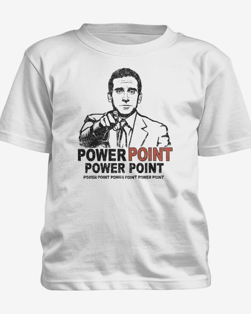 Polera de niño Blanco de Power Point