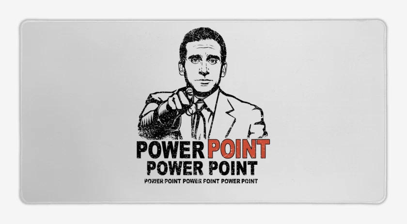 Mouse pad Gamer Blanco de Power Point
