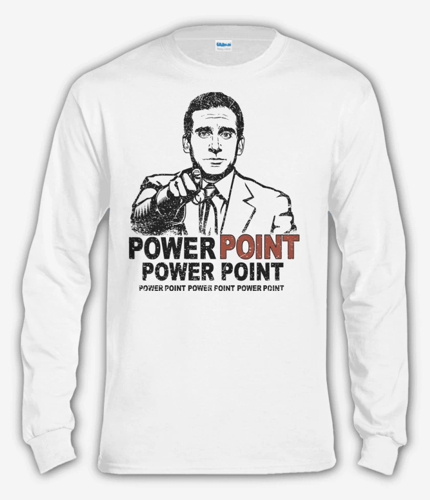 Polera manga larga Blanco de Power Point
