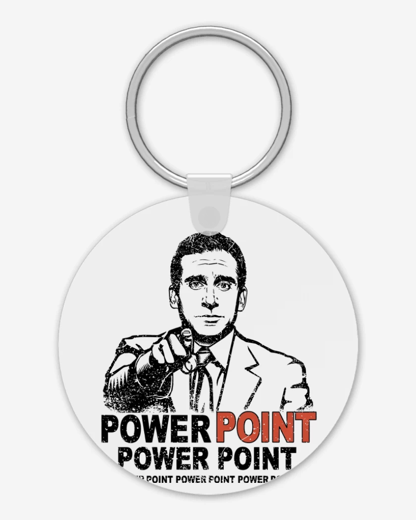 Llavero Blanco de Power Point