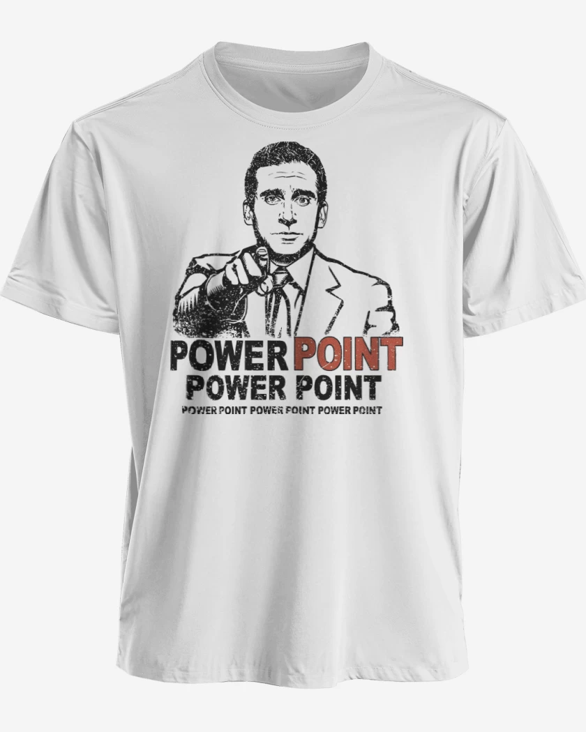 Polera premium Blanco de Power Point