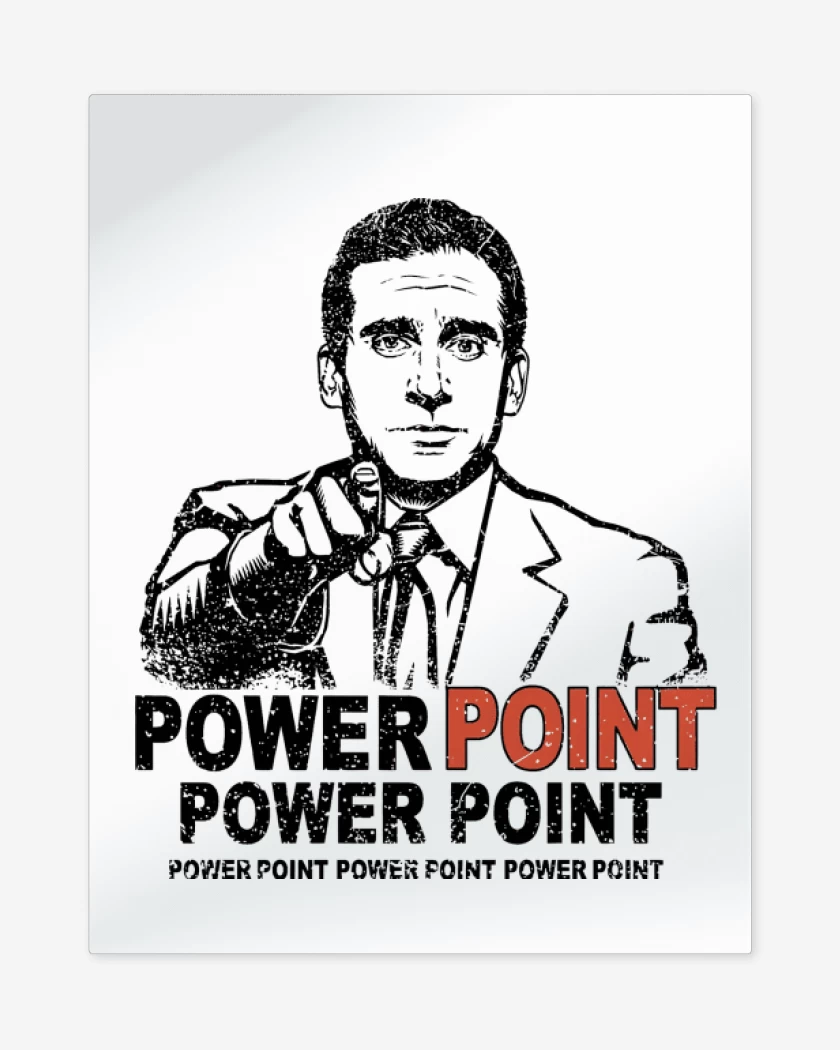 Print metalico Blanco de Power Point