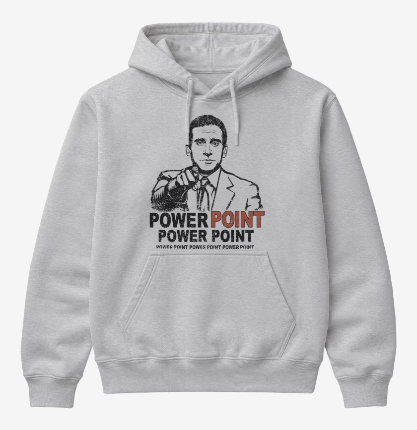 Poleron Canguro básico Gris Melange de Power Point