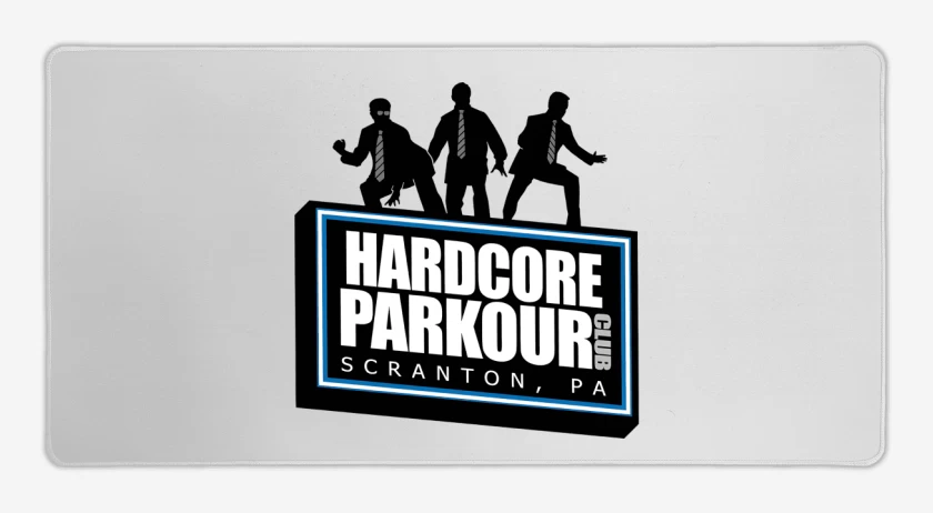 Mouse pad Gamer Blanco de Hardcore Parkour