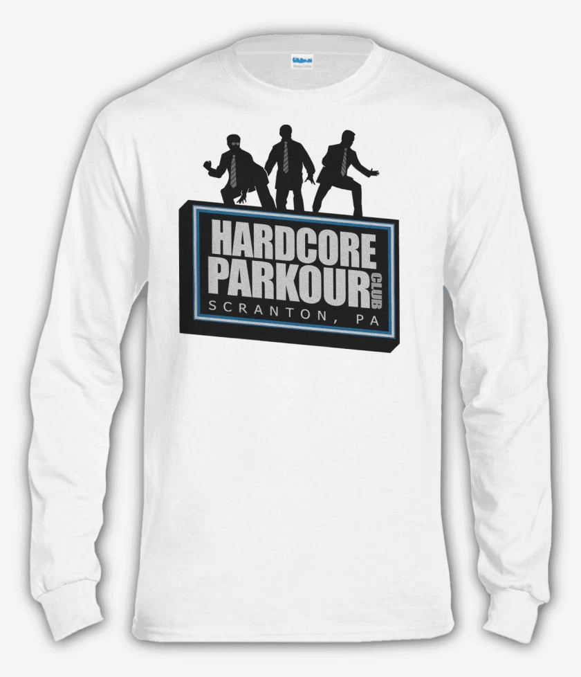 Polera manga larga Blanco de Hardcore Parkour