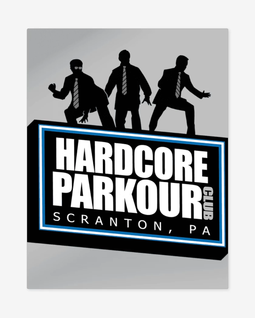 Print metalico Gris Melange de Hardcore Parkour