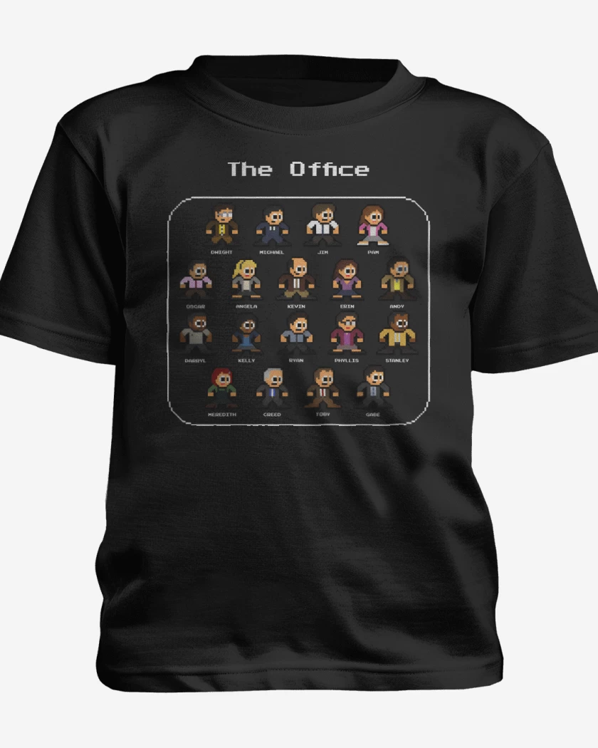 Polera de niño Negro de The Office 8bits