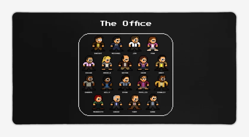 Mouse pad Gamer Negro de The Office 8bits