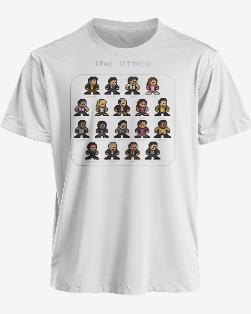 Polera premium Blanco de The Office 8bits