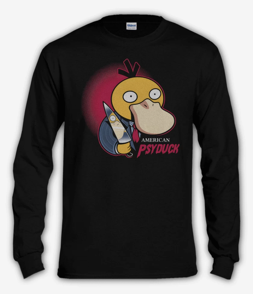 Polera manga larga Negro de American Psyduck