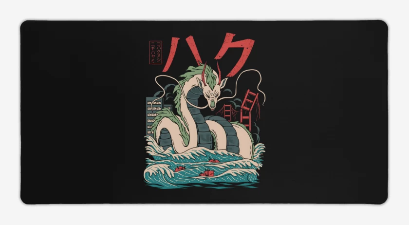 Mouse pad Gamer Negro de Bestia Haku