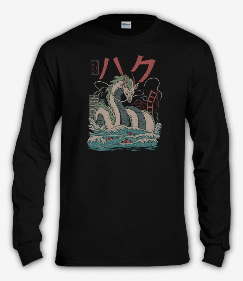 Polera manga larga Negro de Bestia Haku