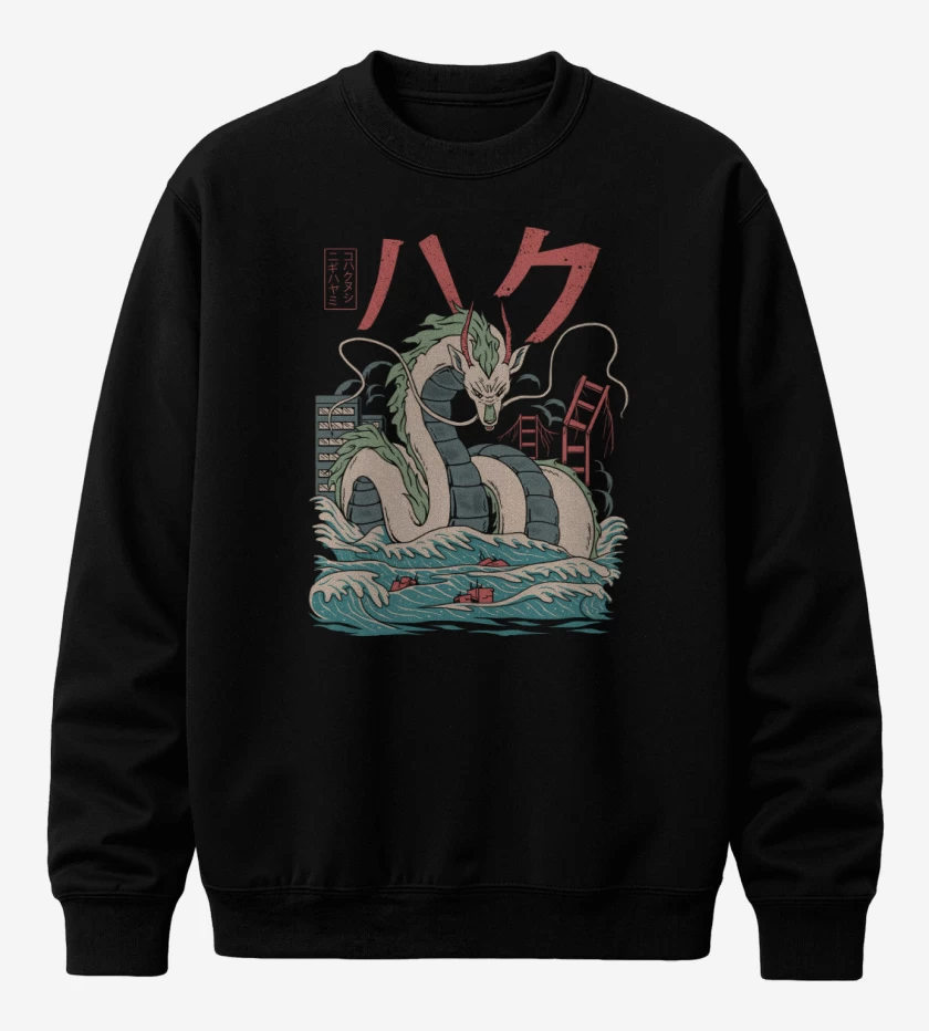 Poleron polo Negro de Bestia Haku